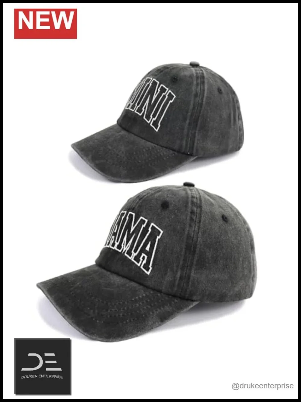 Mommy and Me Matching Baseball Caps Embroidered Cotton Adjustable Set